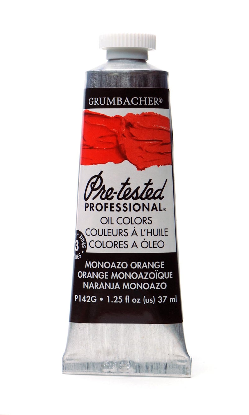 Grumbacher Pre-Tested Oil Paint, 37ml/1.25 Ounce, Monoazo Orange (P142G) - Image 1